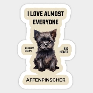 Affenpinscher i love almost everyone Sticker